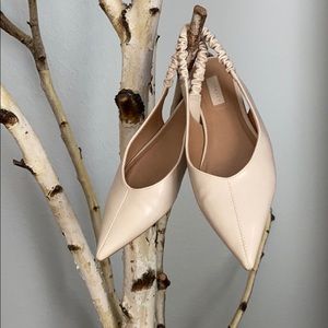 Topshop Pointy Beige Slingbacks